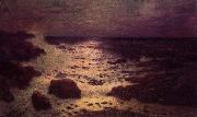 unknow artist Moonlight on the Sea and the Rocks oil painting reproduction